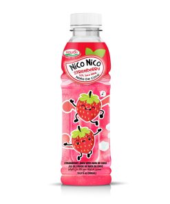 Nico Nico Strawberry Juice With Nata De Coco| 500ml