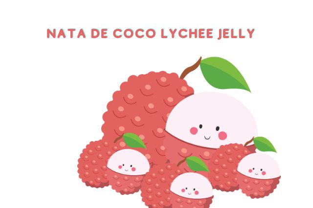Nata de coco lychee jelly