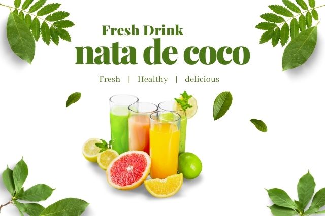 Fresh drink - nata de coco juice
