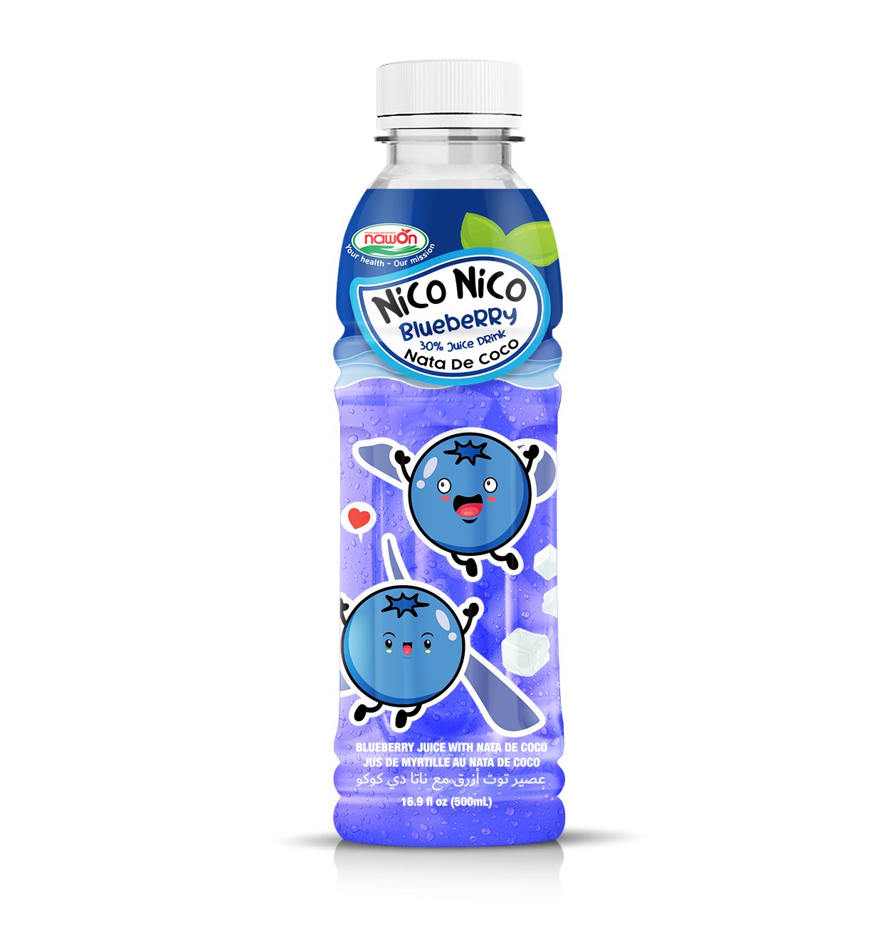 Nico Nico Blueberry Juice With Nata De Coco 500ml
