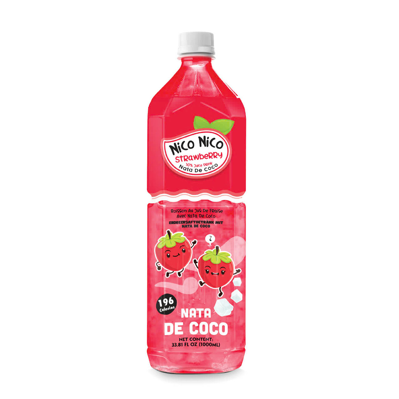 Pet bottle 1000ml 33 8 fl oz strawberry juice with nata de coco (2) Pet bottle 1000ml 33 8 fl oz strawberry juice with nata de coco (2)