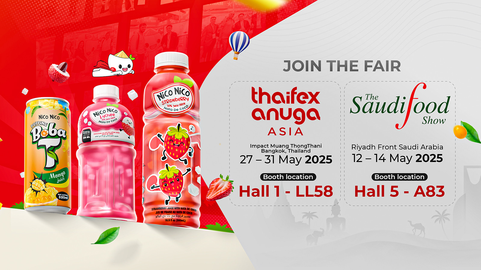 Nico brings vietnamese tropical vibes to the global stage at the saudi food show and thaifex anuga asia 2025