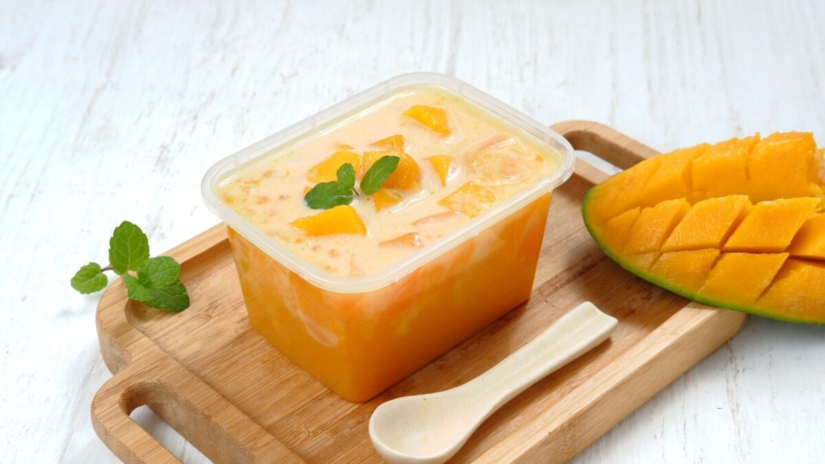 Kokosnuss-Gelee mit gelatine