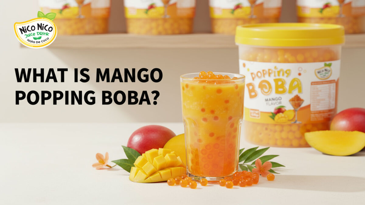 Mango popping boba