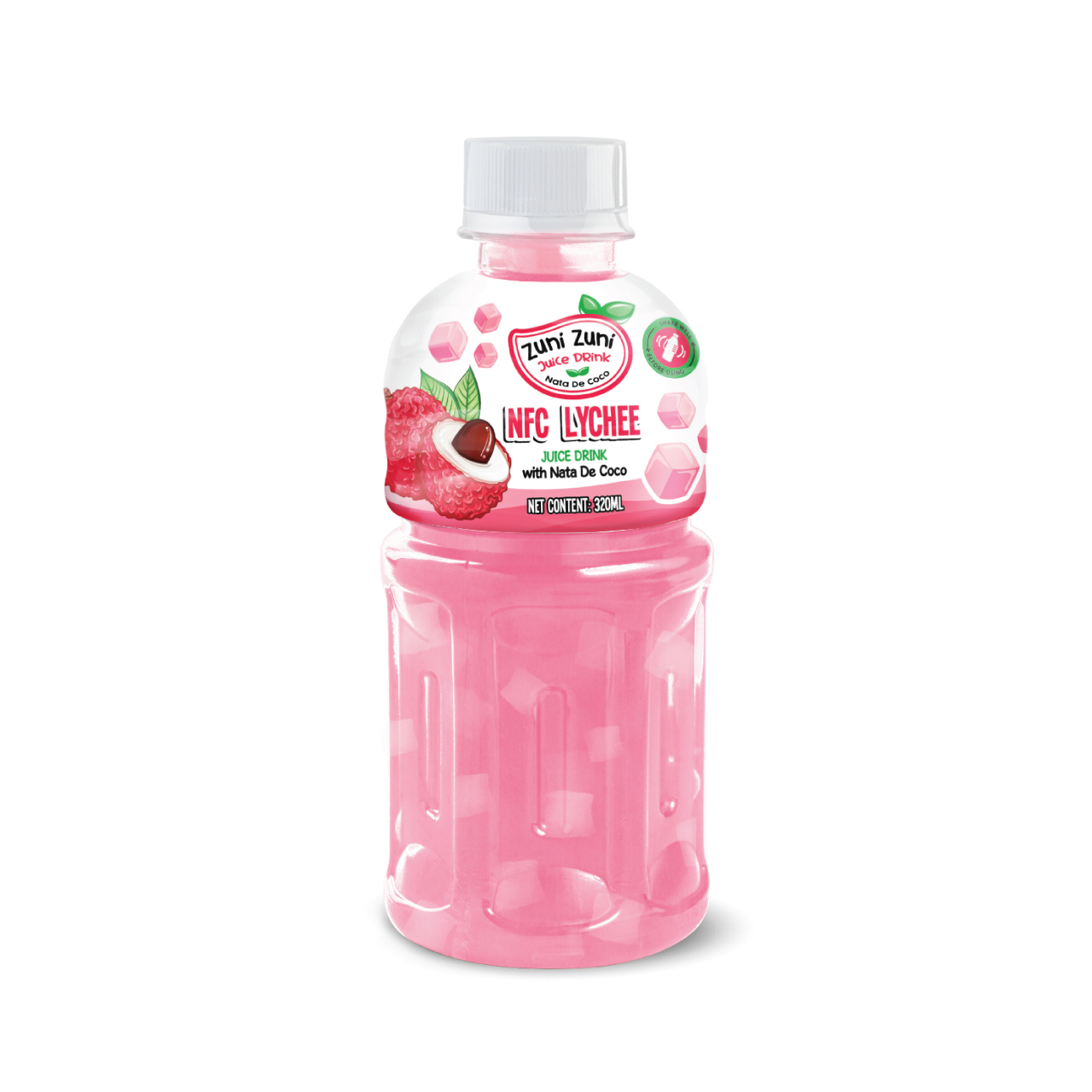 Bottle 320ml 10 82 fl oz nfc lychee juice drink with nata de coco Bottle 320ml 10 82 fl oz nfc lychee juice drink with nata de coco