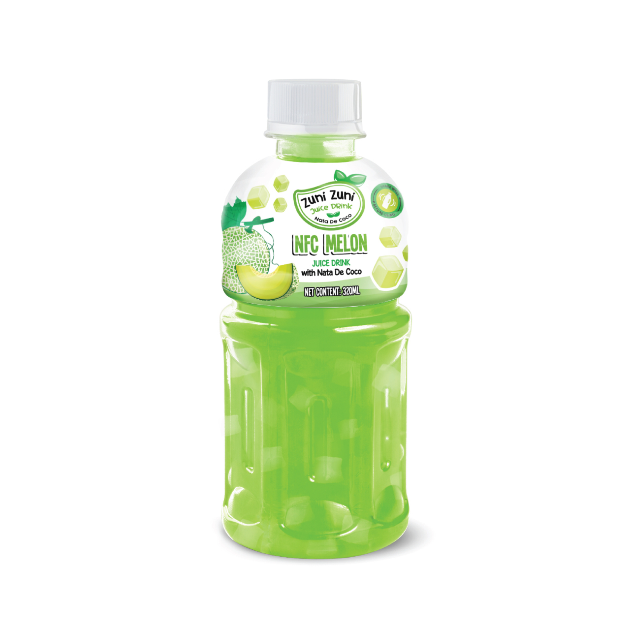 Bottle 320ml 10 82 fl oz nfc melon juice drink with nata de coco Bottle 320ml 10 82 fl oz nfc melon juice drink with nata de coco