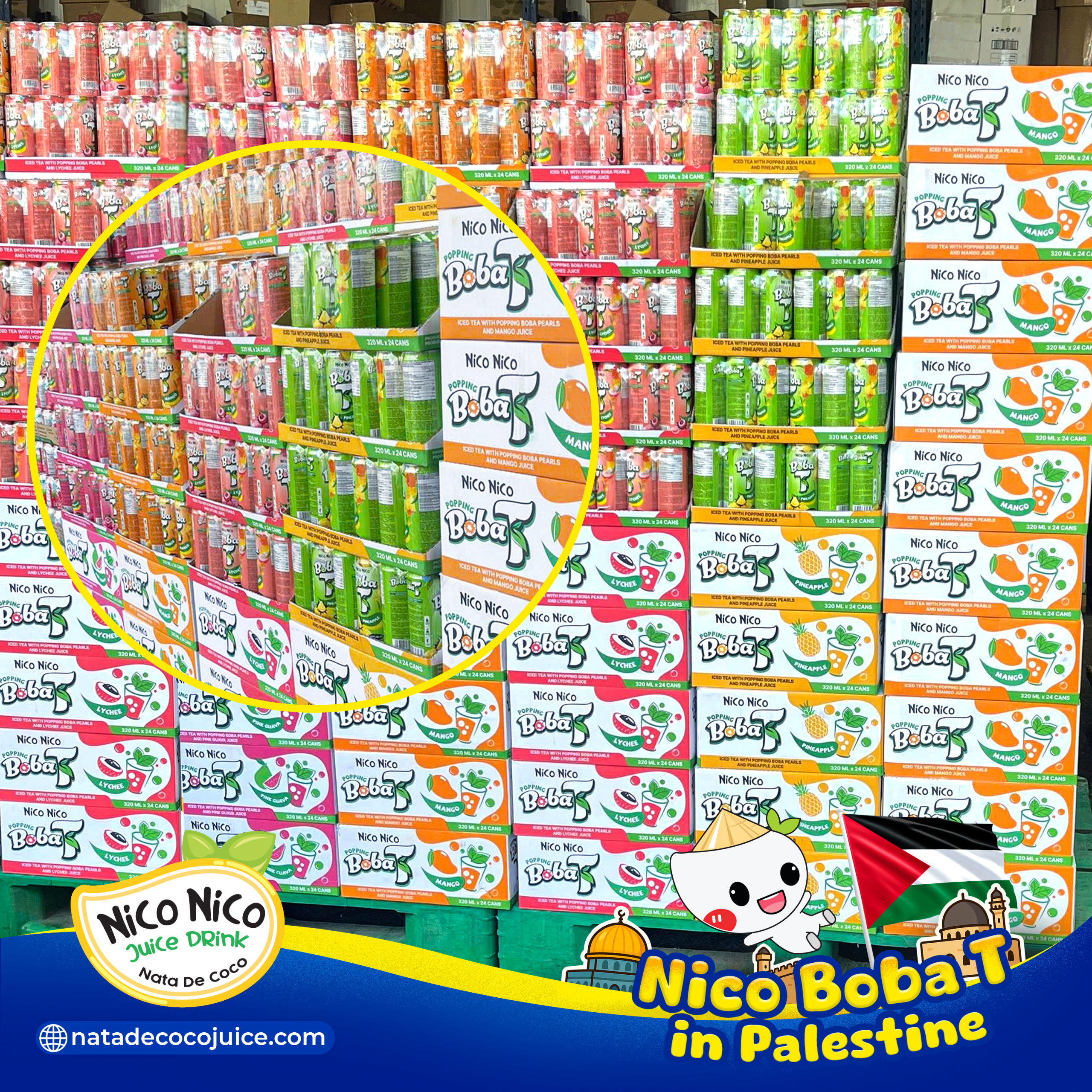 Nico products in store - Palestine