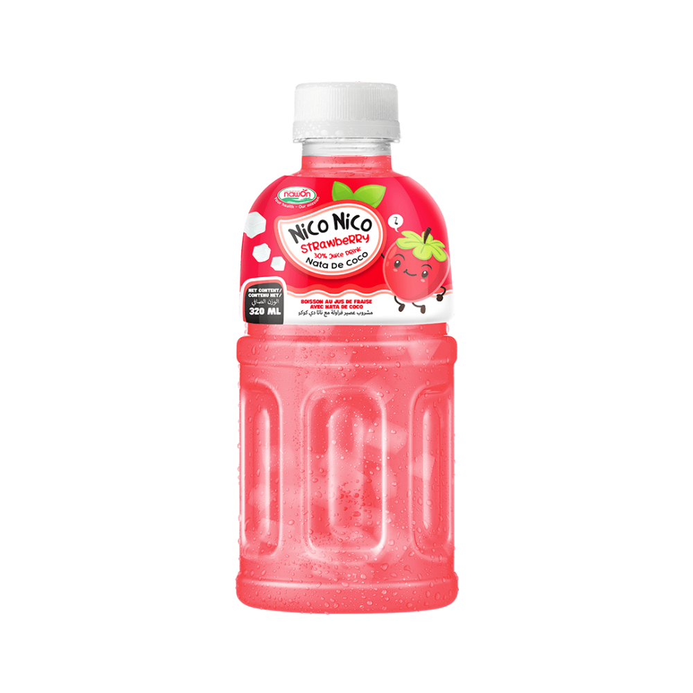 Strawberry Juice With Nata De Coco