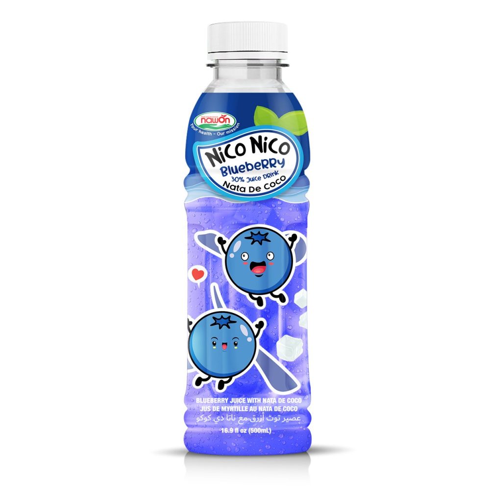 Nico Nico Blueberry Juice With Nata De Coco | 500ml