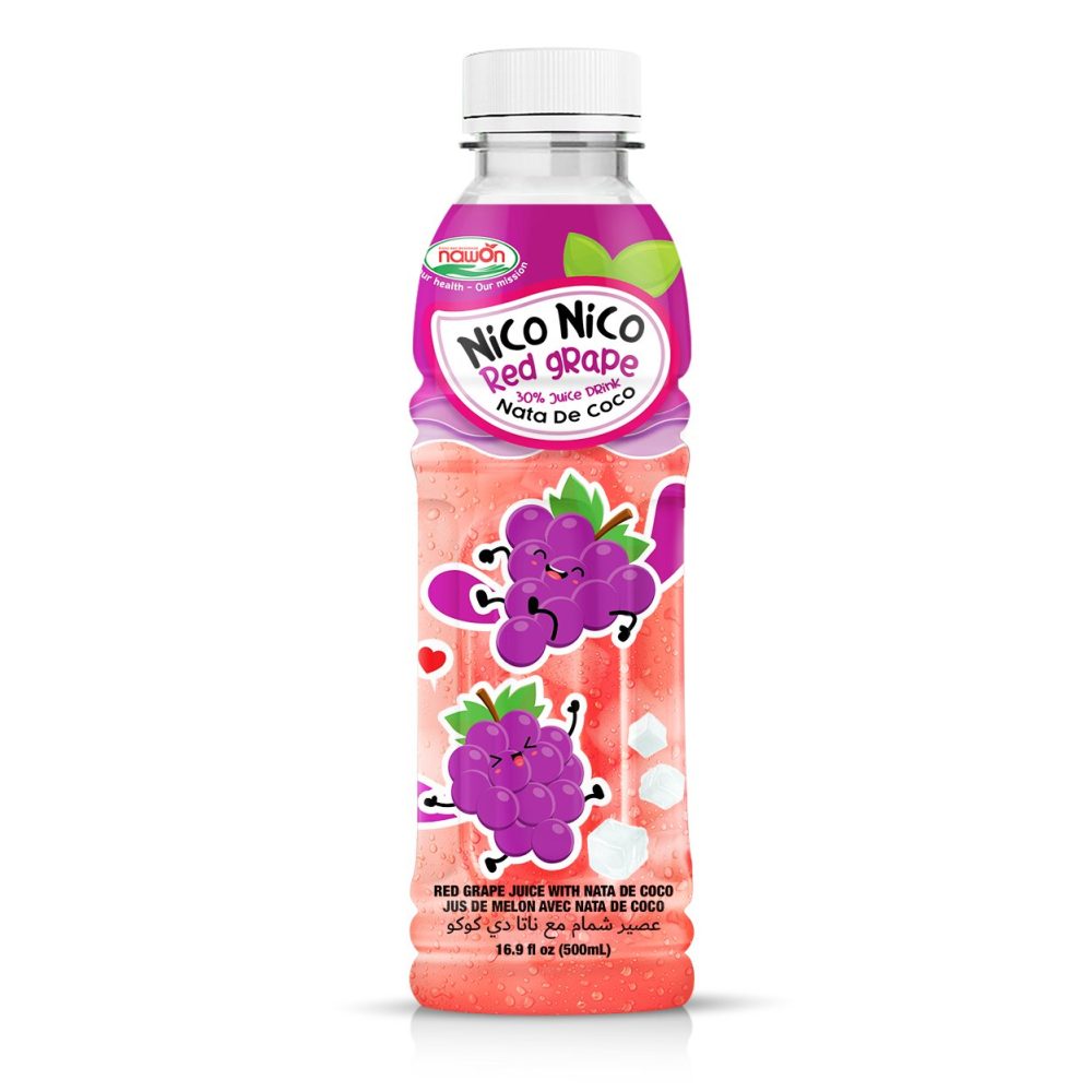 Nico Nico Red Grape Juice With Nata De Coco| 500ml