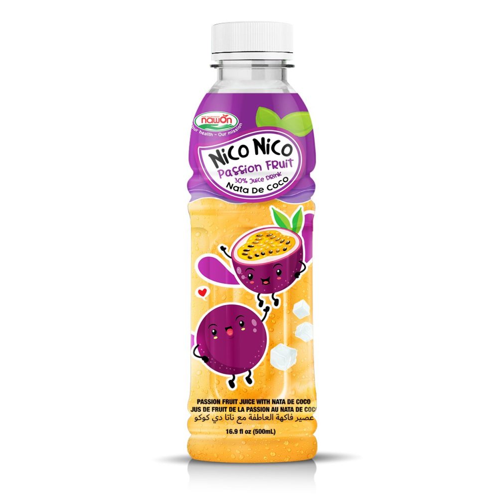 Nico Nico Passion Fruit Juice With Nata De Coco| 500ml
